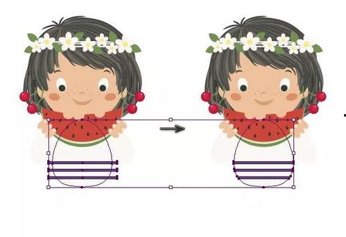 吃瓜少女绘画教程,轻松绘制可爱瓜果形象